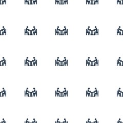 meeting icon pattern seamless white background