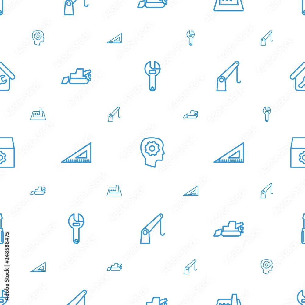 Poster engineering icons pattern seamless white background