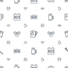 morning icons pattern seamless white background