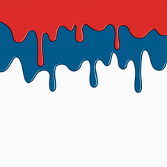 Different paint dripping, abstract blob. Vector illustration.