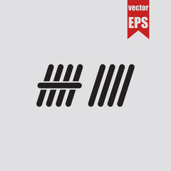 Fototapeta premium Tally marks icon.Vector illustration.