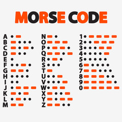 Morse code. International method of text coding. - obrazy, fototapety, plakaty