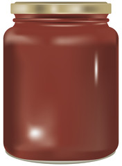 Glass jar with twisted lid