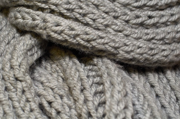 Macro photo of fabric pattern, close up of textile clothing with shallow depth of field