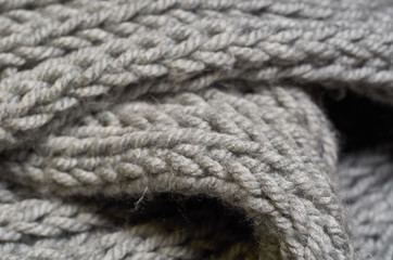 Macro photo of fabric pattern, close up of textile clothing with shallow depth of field