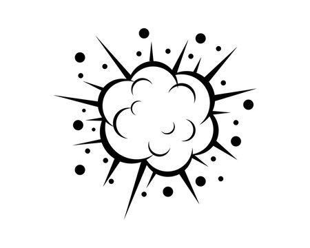 recommend clip art: Set of bomb explosion vector logo icon illustration in flat design 