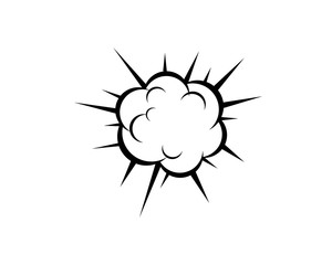 Set of bomb explosion vector logo icon illustration in flat design 