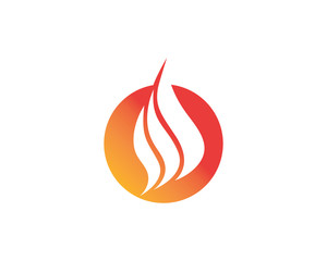 Fire flame Logo Template vector icon Oil, gas and energy logo