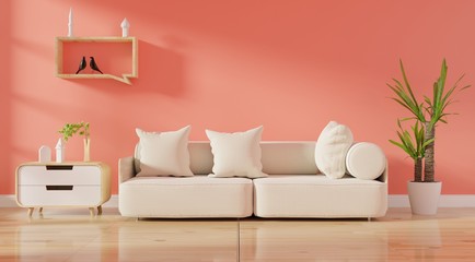 Modern livingroom interior design ,3d rendering