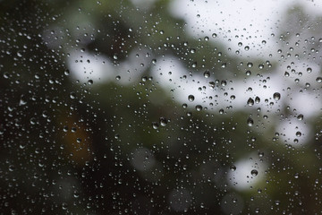 water rain drop on glass window