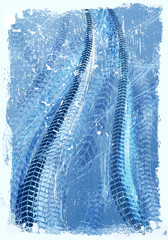 Grunge Winter Tire Background