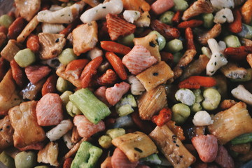 Abstract colourful food sweet background pattern