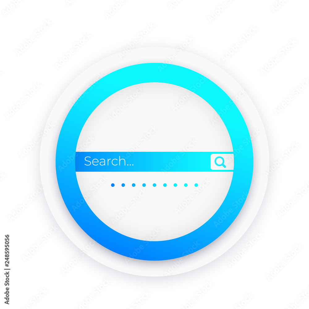 Poster search bar vector design for web and apps