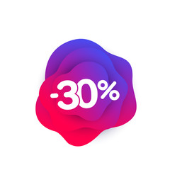 30 percent discount, vector banner