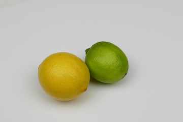 fresh lemon and lime