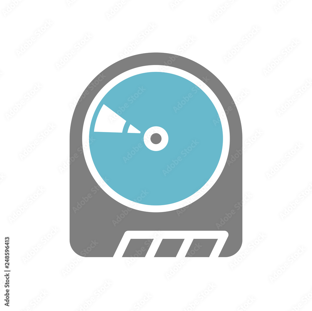 Poster disc player icon on white background for graphic and web design, modern simple vector sign. internet