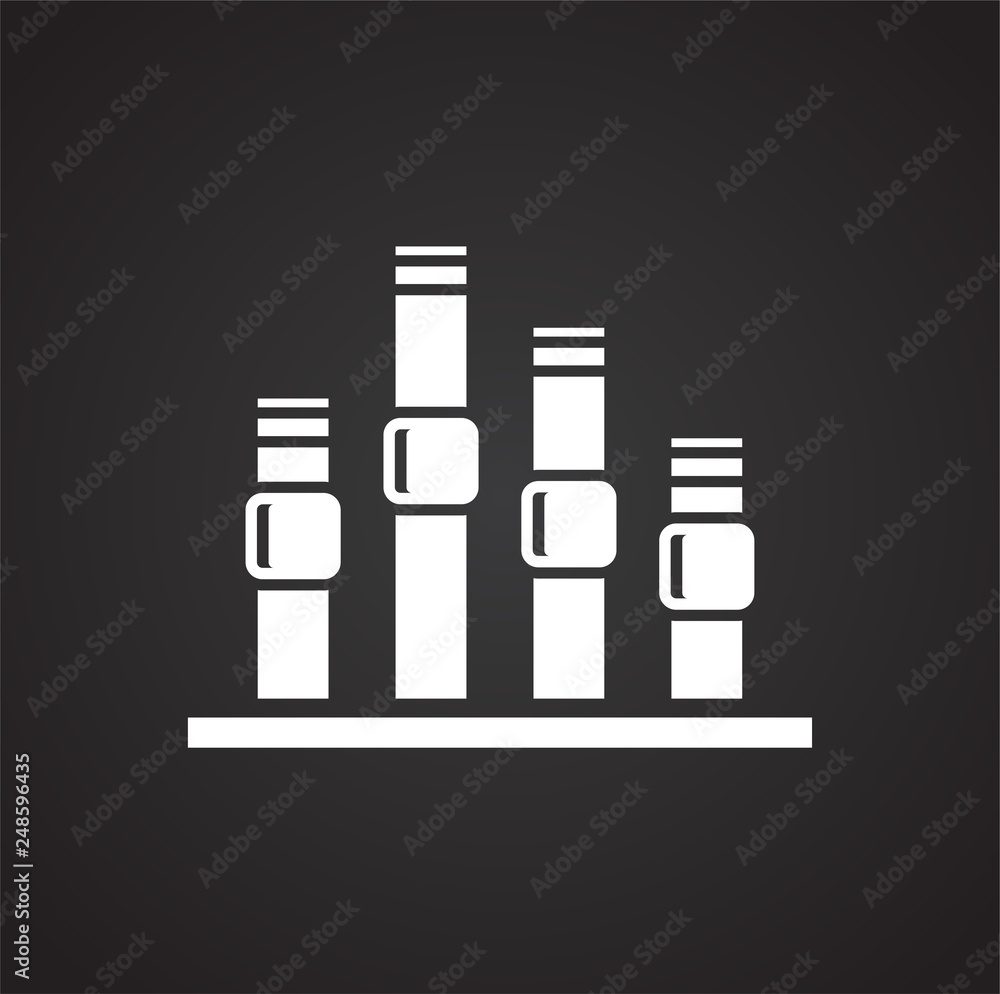 Poster equalizer icon on black background for graphic and web design, modern simple vector sign. internet c
