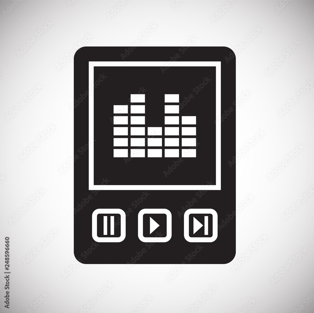 Poster digital player icon on white background for graphic and web design, modern simple vector sign. inter