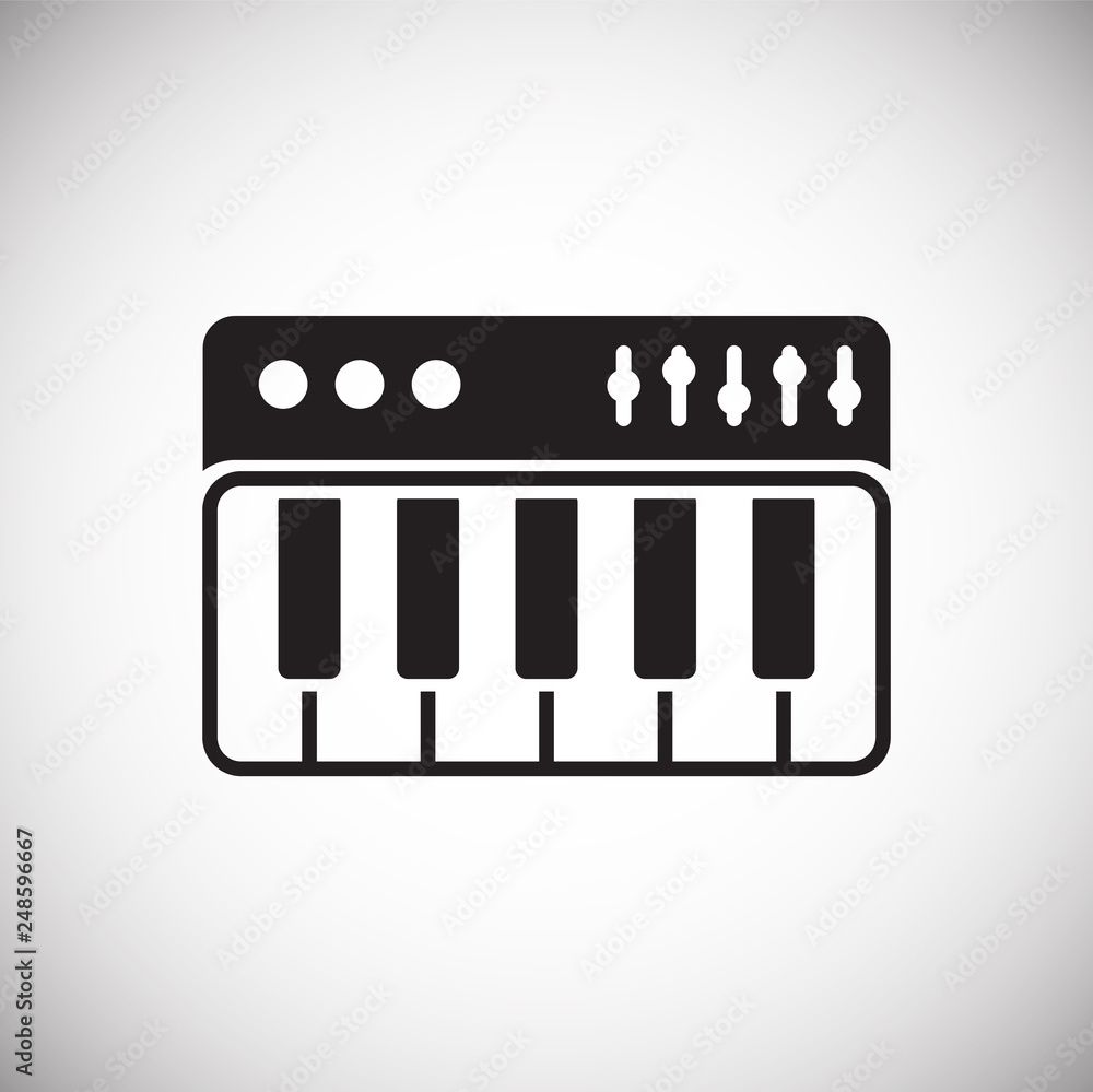 Poster synthesizer icon on white background for graphic and web design, modern simple vector sign. internet