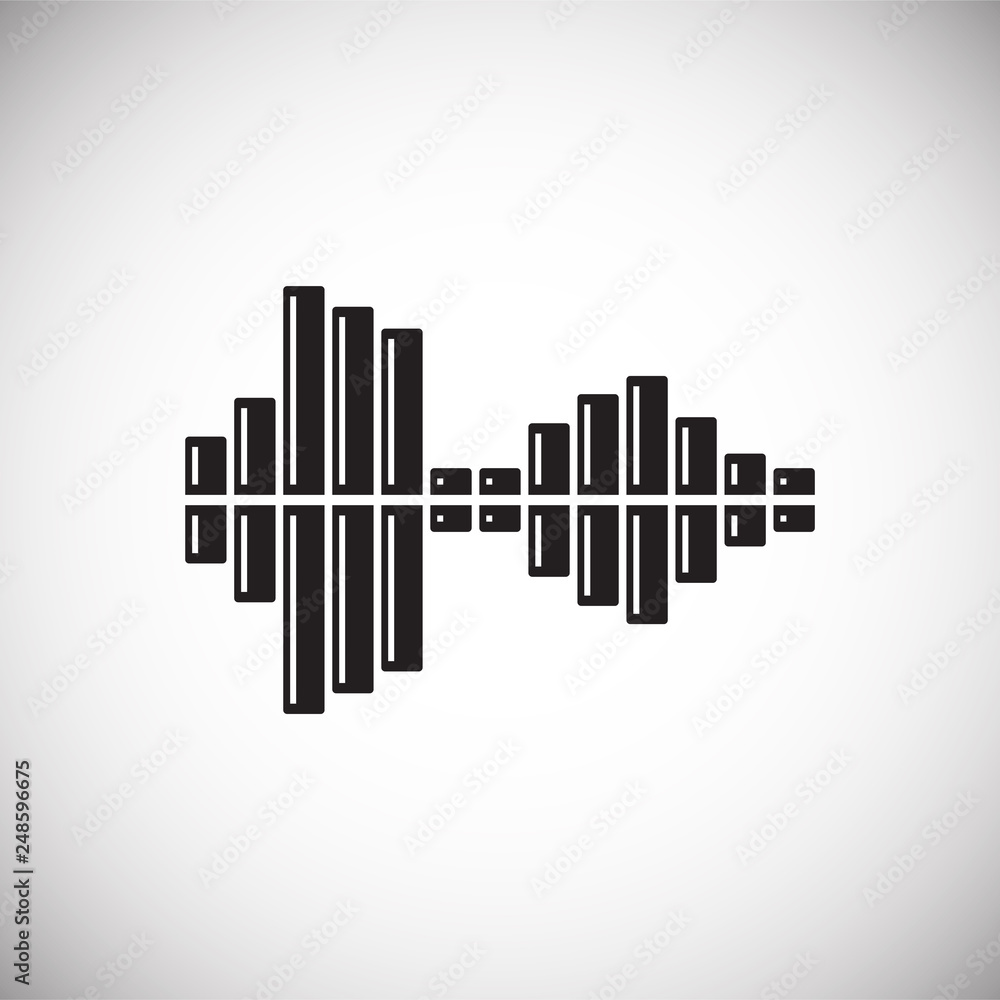 Poster equalizer icon on white background for graphic and web design, modern simple vector sign. internet c