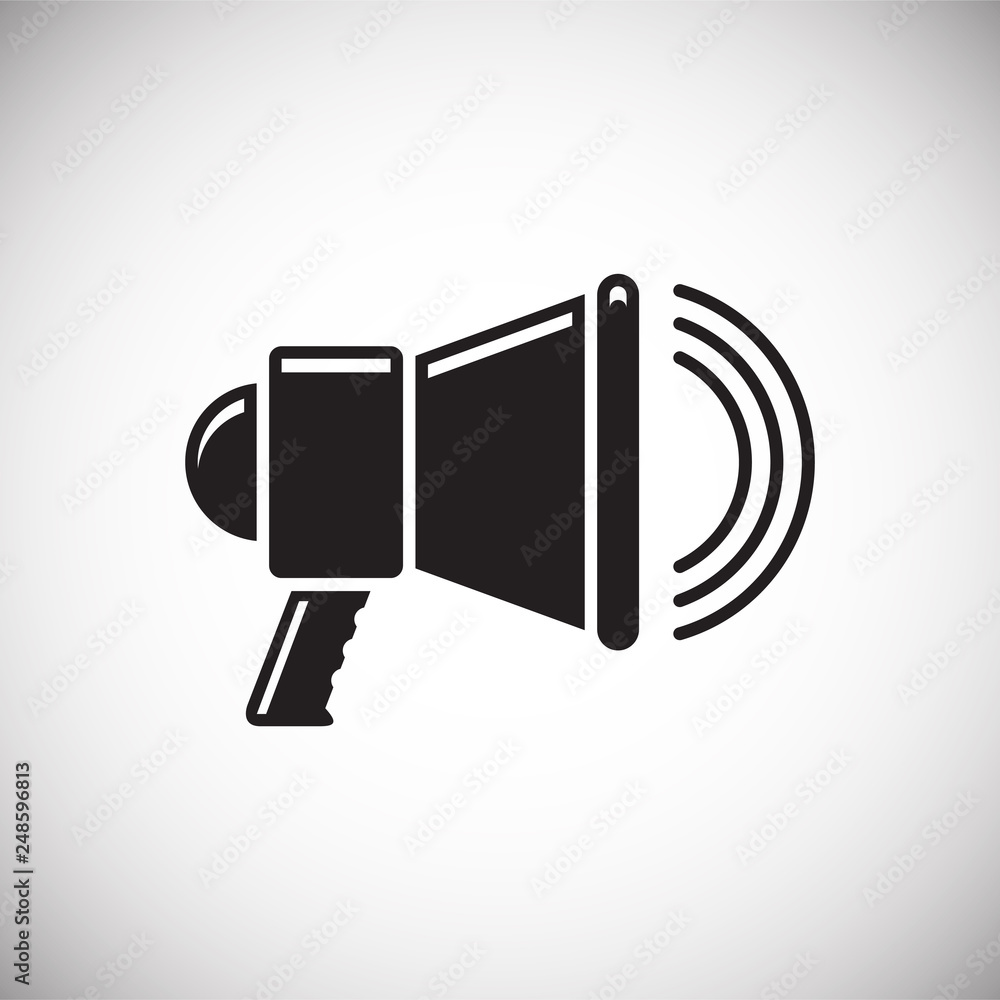 Aufkleber megaphone icon on white background for graphic and web design, modern simple vector sign. internet c