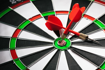 dartboard business success concept