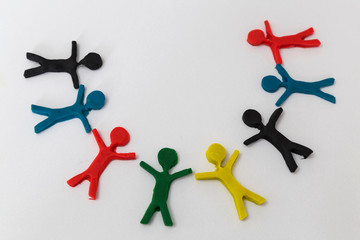 step by step making object with colorful dough for children's activity.play in school,nursery or kindergarten lesson plasticine concept.