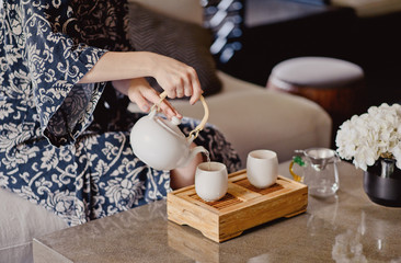 Chinese tea ceremony. room Chinese tea ceremony