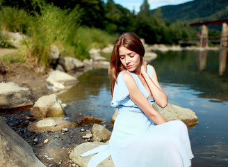 beautiful girl with beautiful hair 