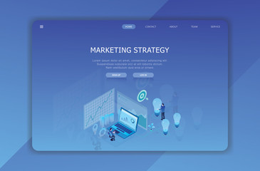 isometric design landing page template, sign in form landing page, sign in page