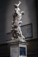 copy of the statue of Giambologna, 1583 “Abduction of the Sabine women”, Loggia Lanzi, Florence