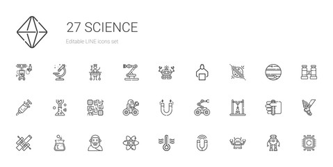 science icons set