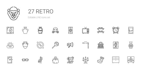 retro icons set