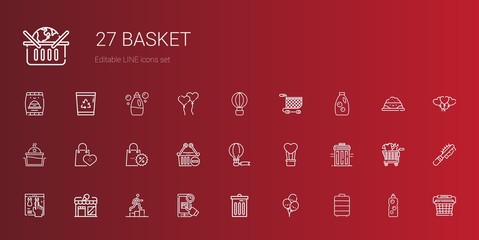 basket icons set