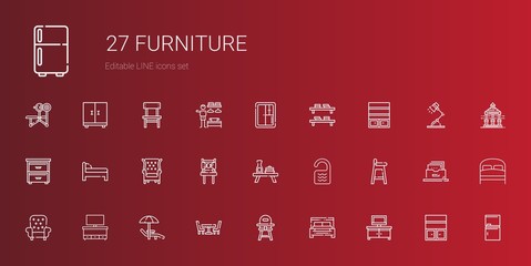 furniture icons set