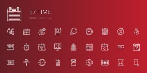 time icons set