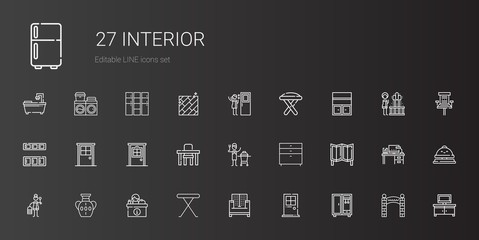 interior icons set