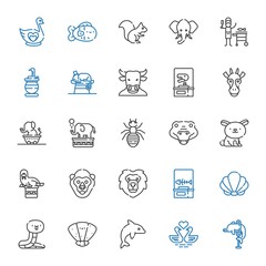wildlife icons set