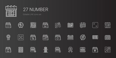 number icons set