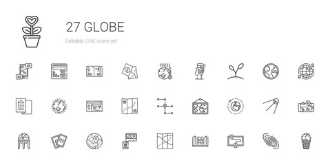 globe icons set
