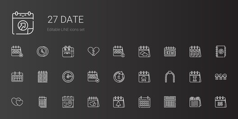 date icons set