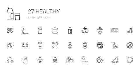 healthy icons set