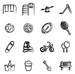 Playground or Park Icons Freehand