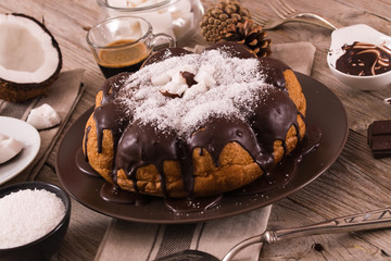 Chocolate coconut cake.