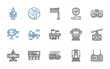 plane icons set