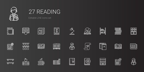 reading icons set