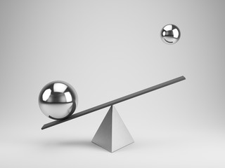 Balance concept - 3d rendering - obrazy, fototapety, plakaty