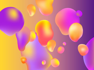 Lava lamp. Abstract background. Vector. Colorful bubbles.