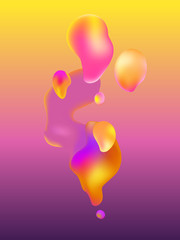 Lava lamp. Abstract background of colorful bubbles. Vector. - 248601269