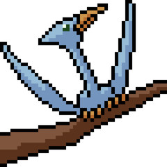 vector pixel art pteranodon © Saphatthachat